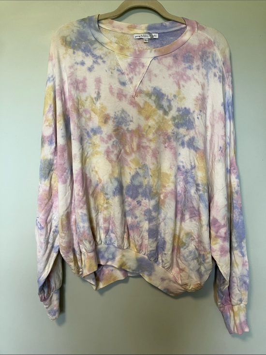 Young Fabulous & Broke Tops - Young Fabulous & Broke Pastel Tie-Dye Crewneck Sweatshirt
